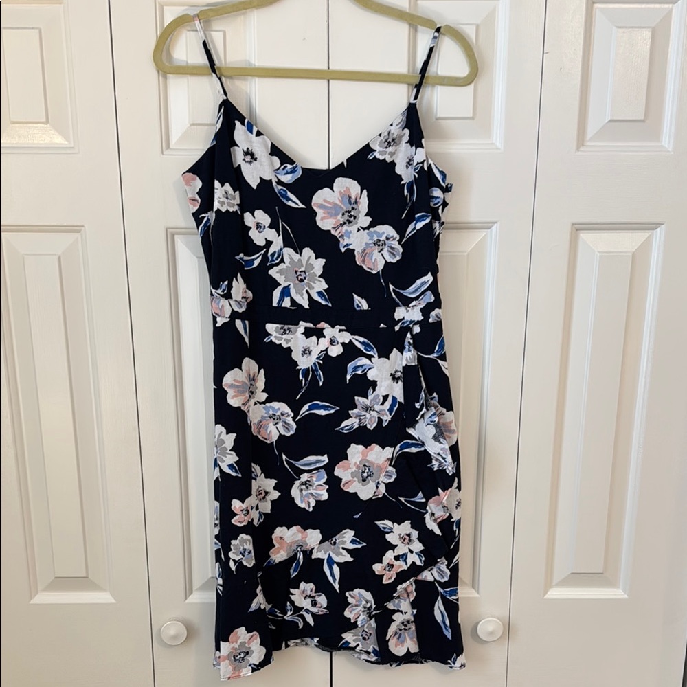 Navy Floral Banana Republic Dress - Size 8